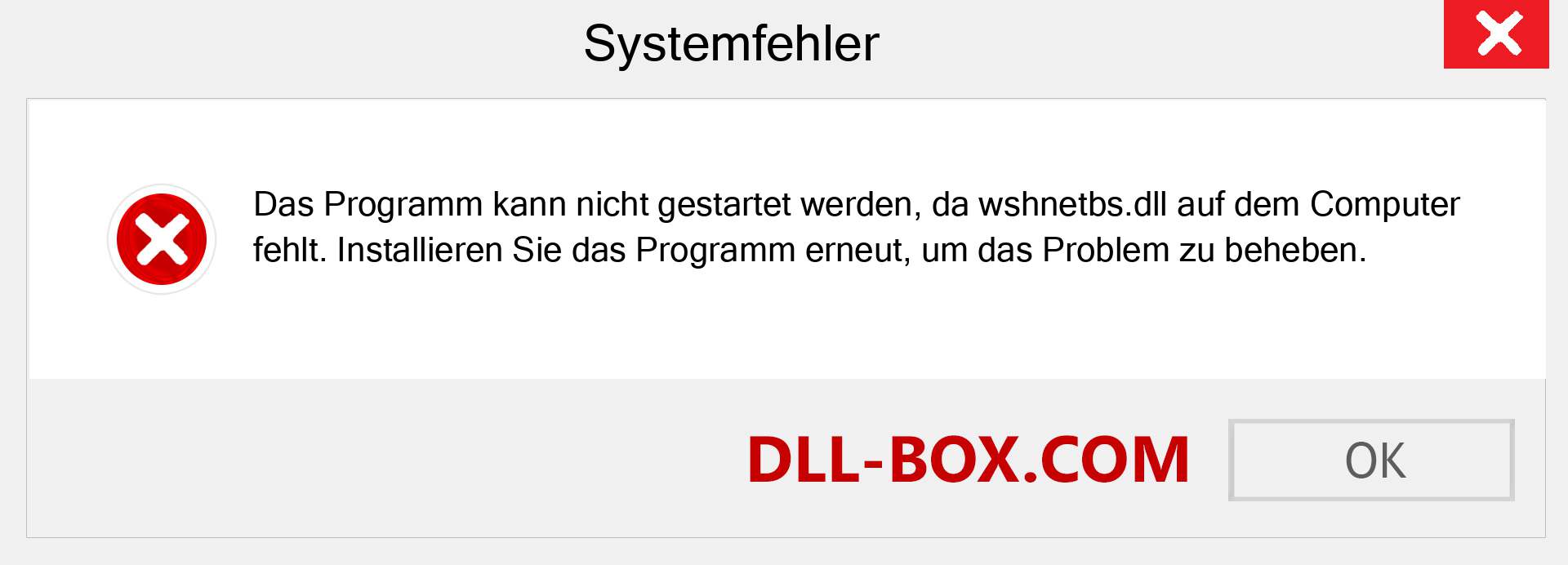 wshnetbs.dll-Datei fehlt?. Download für Windows 7, 8, 10 - Fix wshnetbs dll Missing Error unter Windows, Fotos, Bildern